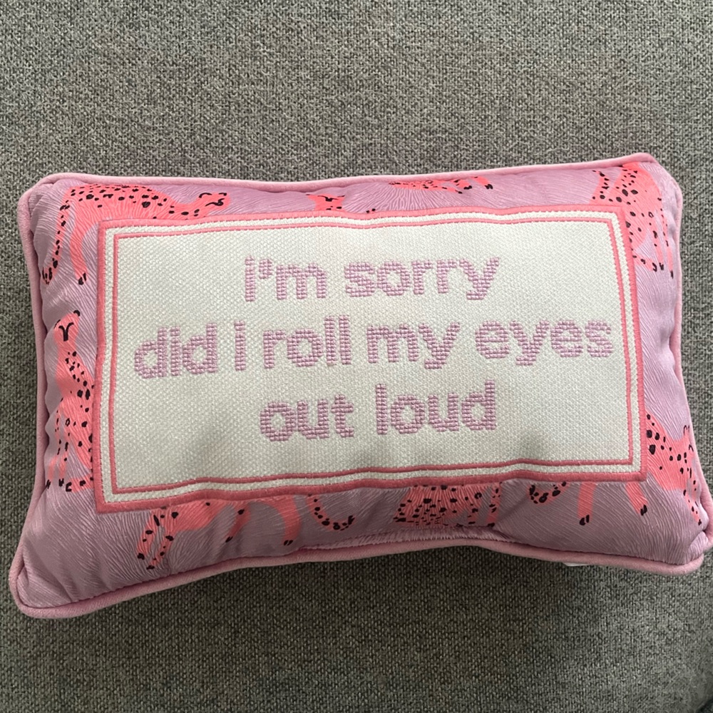 Needle point pillow